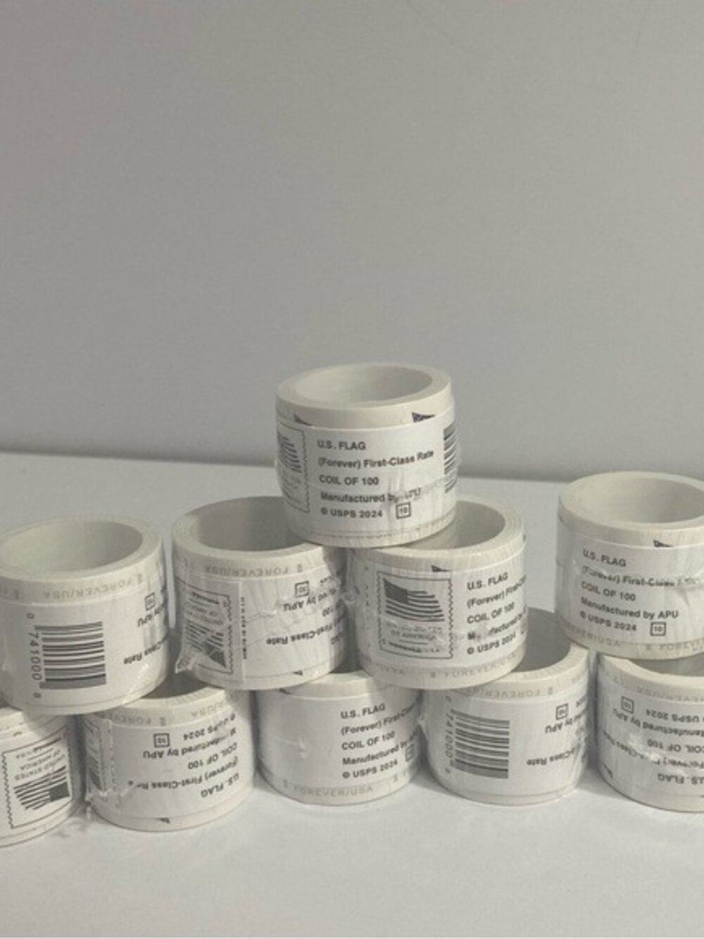 U.S. Flag 2025 Forever Stamps Roll-20rolls 2000 prs